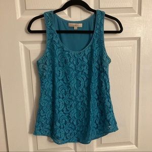 Teal Lace LOFT Shell